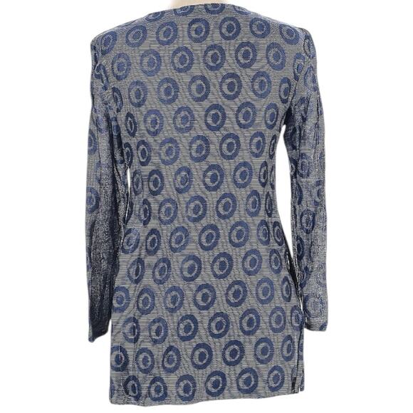 Vintage Oscar by Oscar De La Renta Blue Button Front Blouse - Picture 7 of 7